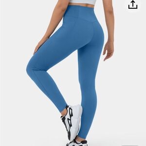 Halara High Waisted Side Pocket Shaping Training Vallarta Blue XS NWT in pkg